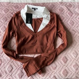 Long sleeve fashion nova crop top